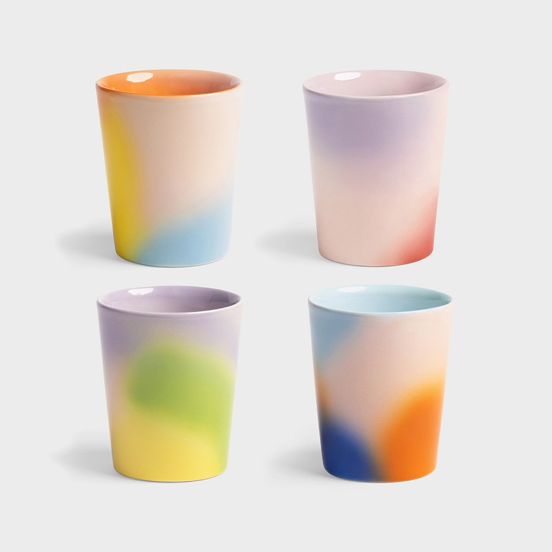 &k | MUG HUE LARGE - GREEN LILAC YELLOW