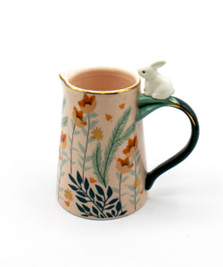 SECRET GARDEN RABBIT JUG - WHITE