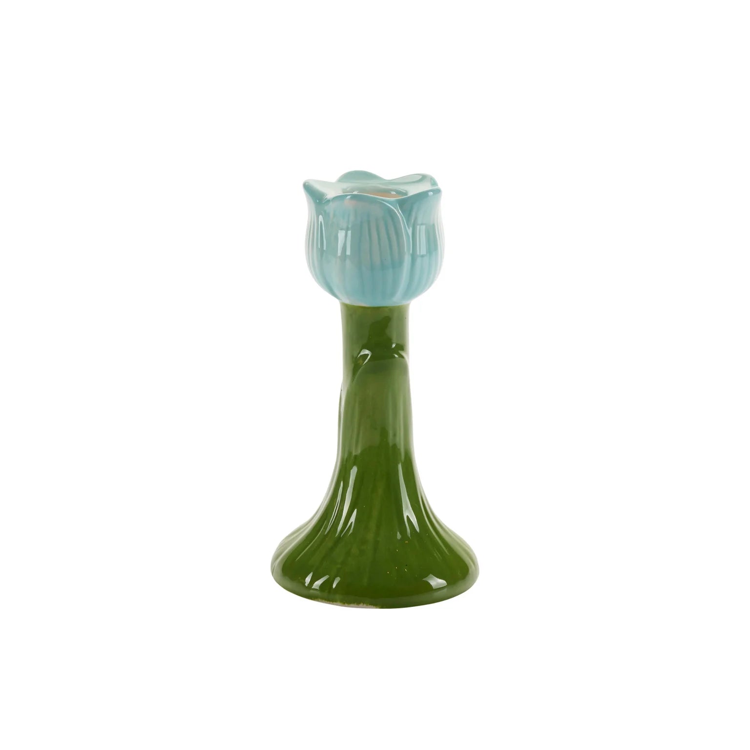 BAHNE & CO | FLOWER CANDLE HOLDER - BLUE