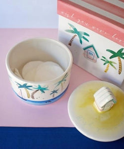 BY THE SEA HUT JAR - YELLOW