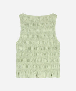 NOUS SOMMES LABELS | JUNE SMOCK TOP - LIGHT GREEN YELLOW