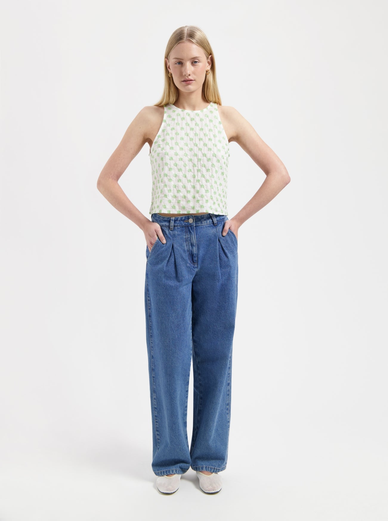 NOUS SOMMES LABELS | LANA SL TOP - LIGHT GREEN