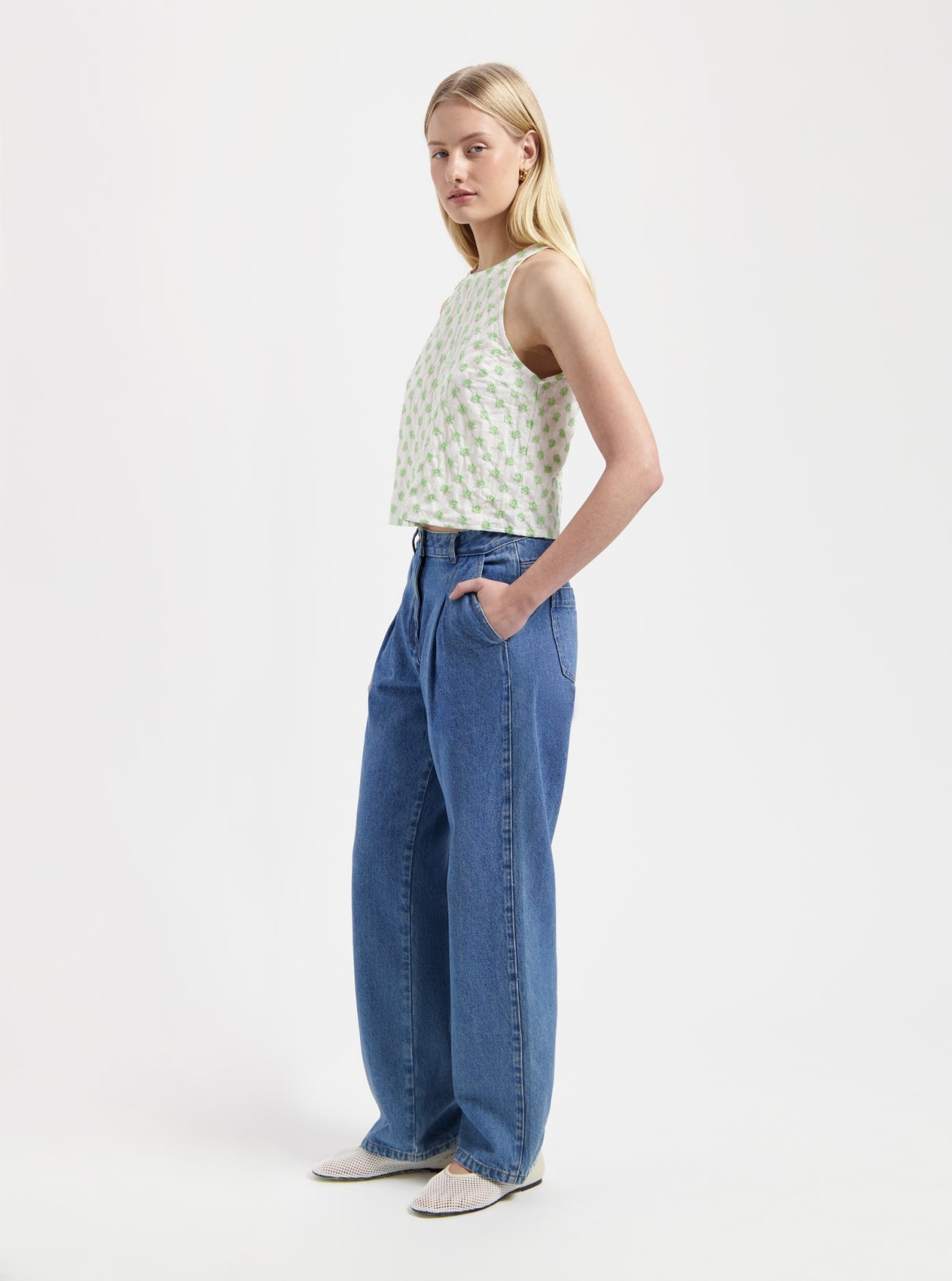 NOUS SOMMES LABELS | LANA SL TOP - LIGHT GREEN