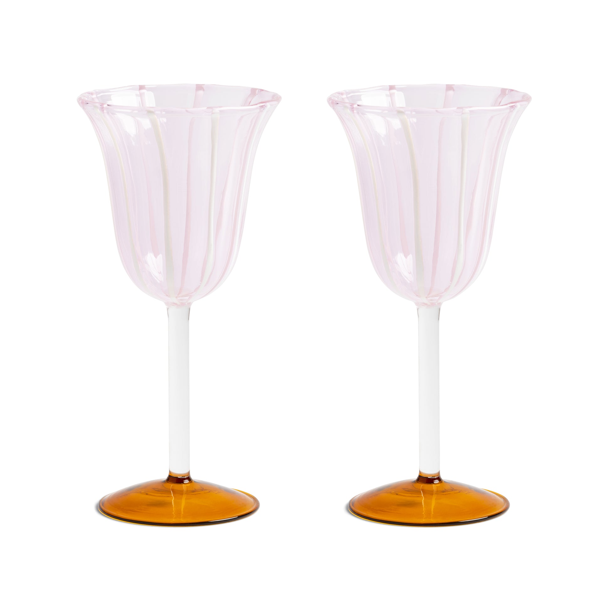 &k | WINE GLASS EVE - PINK (SET OF 2)