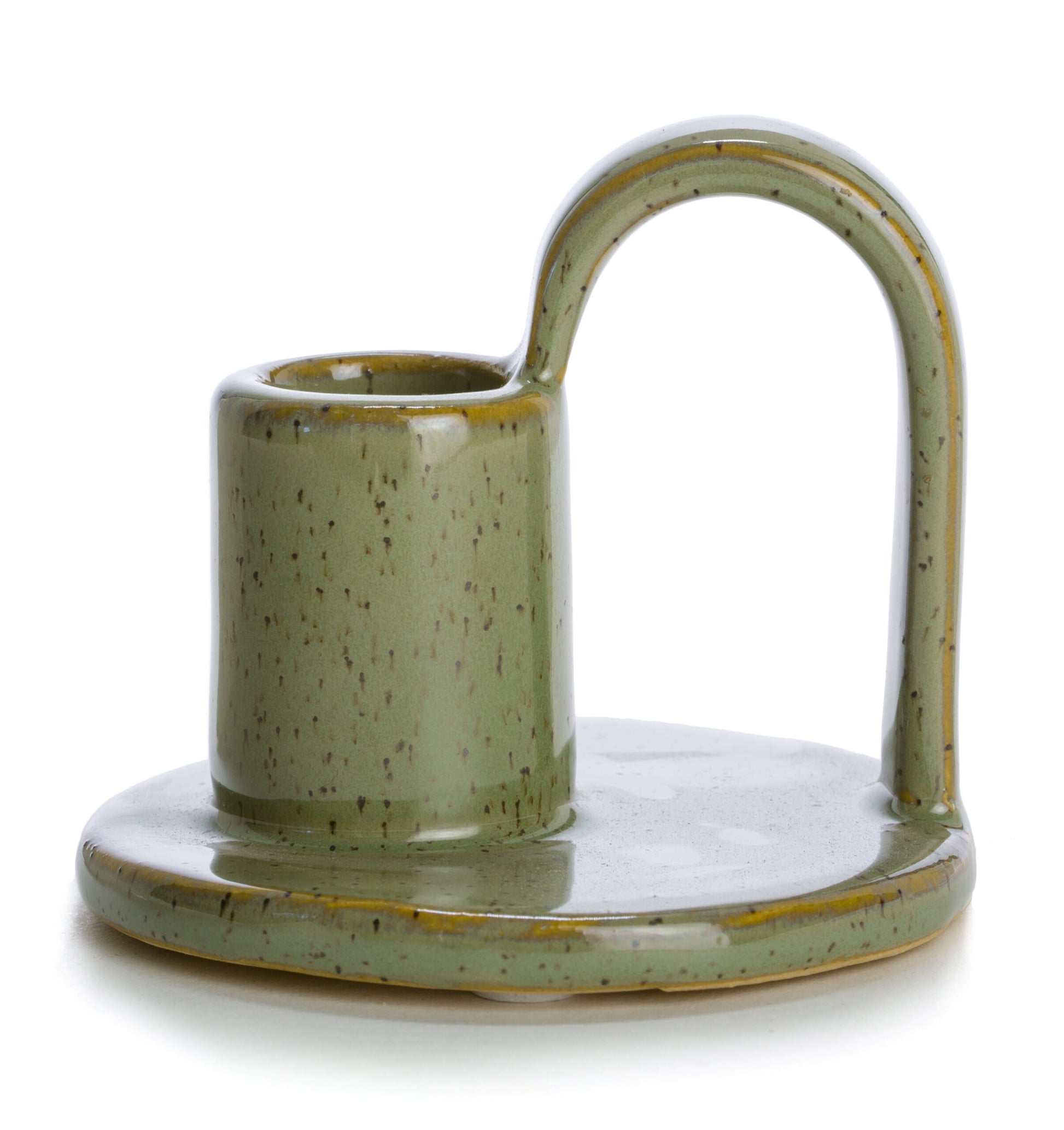 MOON CANDLE HOLDER - GREEN