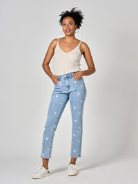 F.A.M. | PATRICIA EMBRO MOM JEANS - BLUE