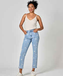 F.A.M. | PATRICIA EMBRO MOM JEANS - BLUE