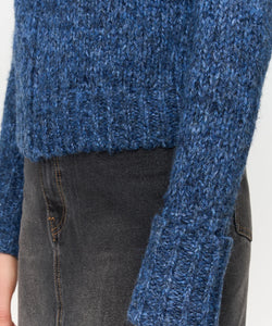 CHUNKY KNIT CARDIGAN  - BLUE