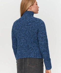 CHUNKY KNIT CARDIGAN  - BLUE