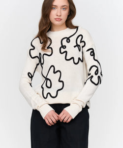 MOEMO SKETCH PULLOVER - WHITE