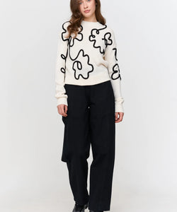 MOEMO SKETCH PULLOVER - WHITE