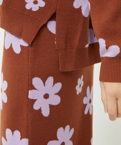 COMPAÑÍA FANTASTICA | FLOWER POWER PULLOVER - BROWN & LILAC