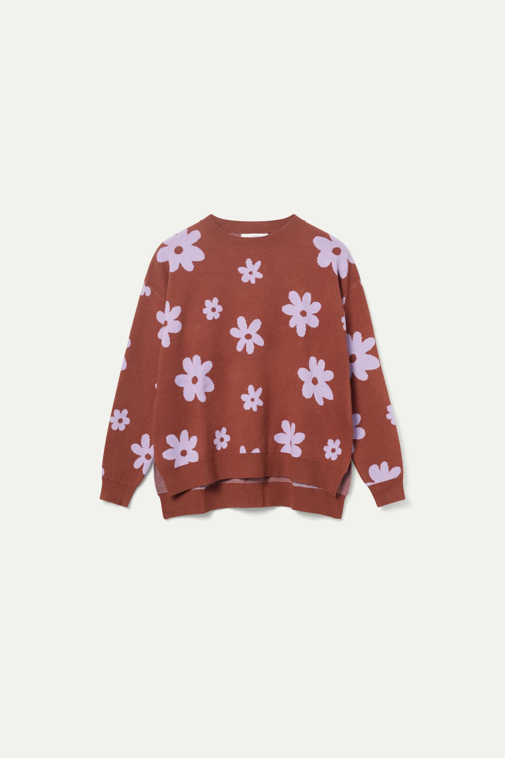 COMPAÑÍA FANTASTICA | FLOWER POWER PULLOVER - BROWN & LILAC