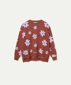 COMPAÑÍA FANTASTICA | FLOWER POWER PULLOVER - BROWN & LILAC