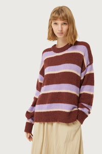 COMPAÑÍA FANTASTICA | STRIPED PULLOVER - BROWN & PURPLE