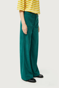 CORDUROY TROUSERS - TURQUOISE