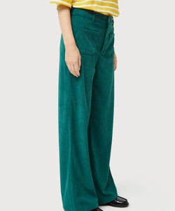 CORDUROY TROUSERS - TURQUOISE