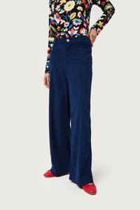 CORDUROY TROUSERS - NAVY BLUE