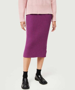 COMPAÑÍA FANTASTICA | KNITTED RIB SKIRT - MAGENTA