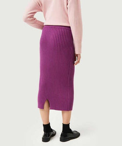 COMPAÑÍA FANTASTICA | KNITTED RIB SKIRT - MAGENTA