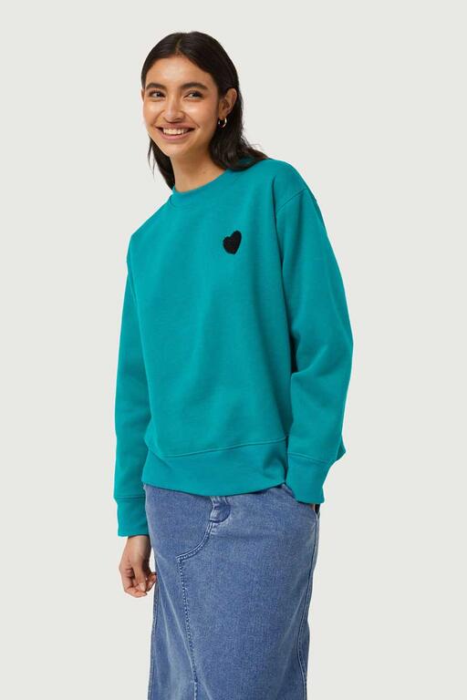 COMPAÑÍA FANTASTICA | HEART SWEATSHIRT - AQUA