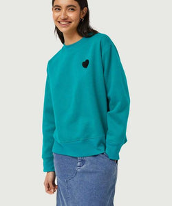 COMPAÑÍA FANTASTICA | HEART SWEATSHIRT - AQUA