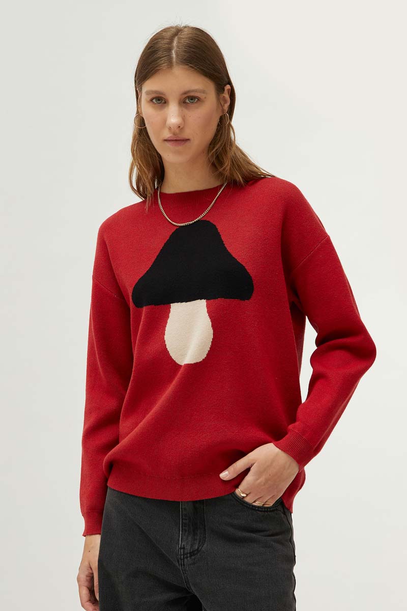 COMPAÑÍA FANTASTICA | MUSHROOM PULLOVER - RED