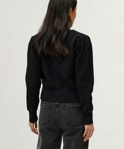 COMPAÑÍA FANTASTICA | KNITTED BOW CARDIGAN - BLACK