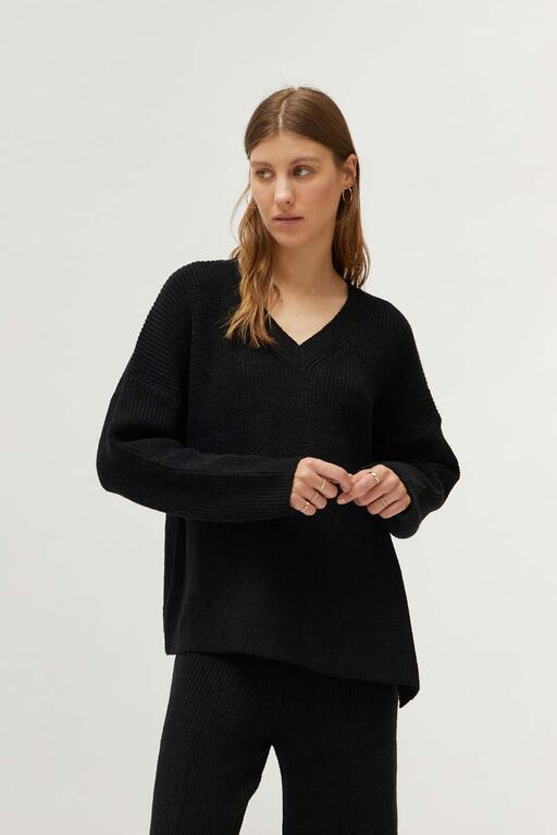 COMPAÑÍA FANTASTICA | KNITTED JUMPER - BLACK