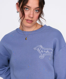 DACHSHUND SWEATSHIRT - BLUE