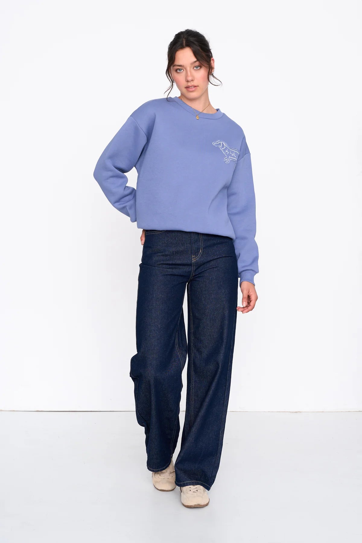 DACHSHUND SWEATSHIRT - BLUE