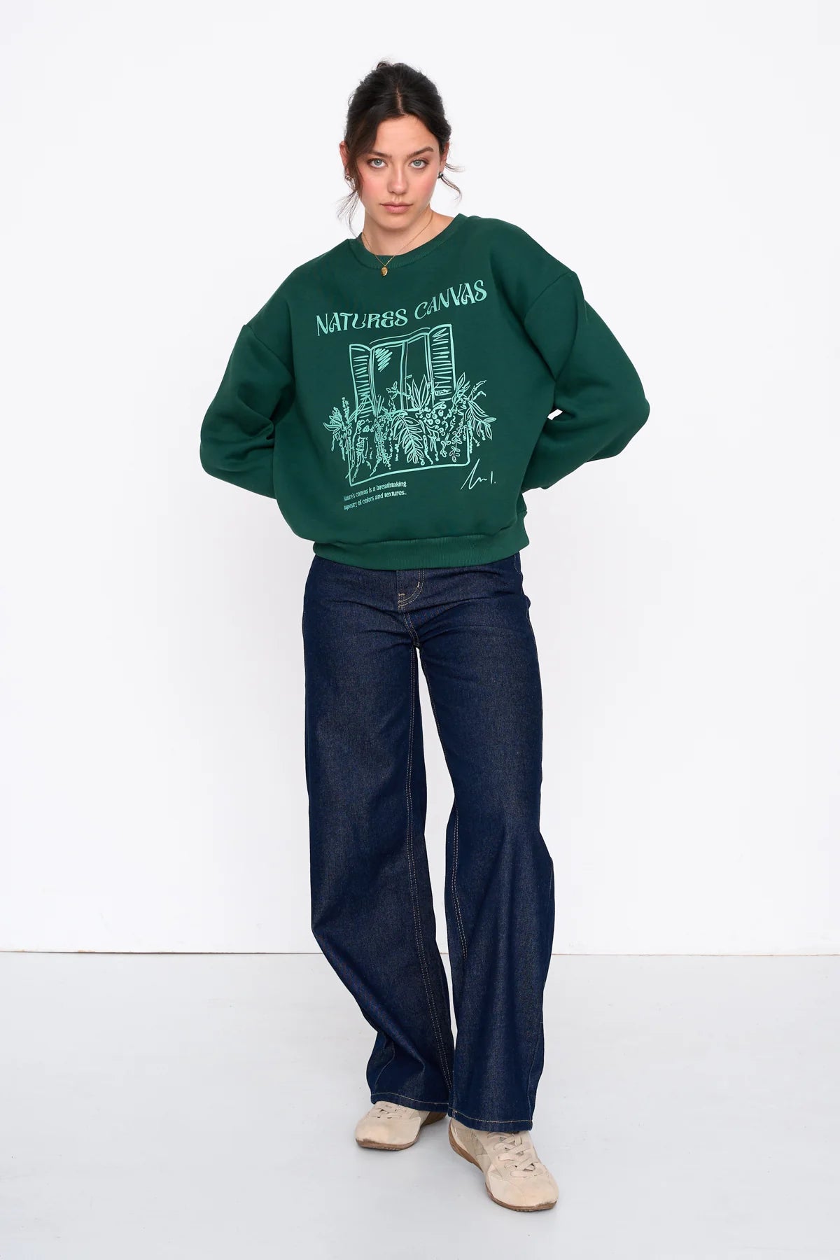 NATURES CANVAS SWEATER - GREEN