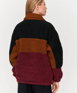 TEDDY PULLY COAT - DARK MULTICOLOR