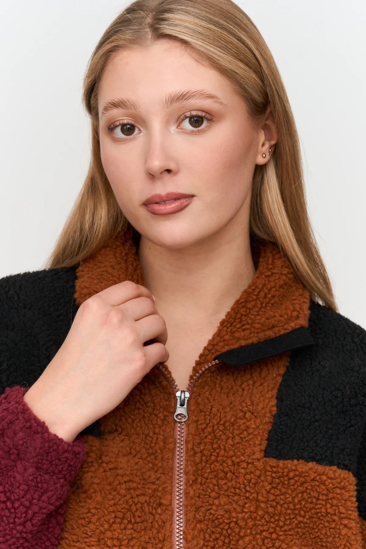 TEDDY PULLY COAT - DARK MULTICOLOR