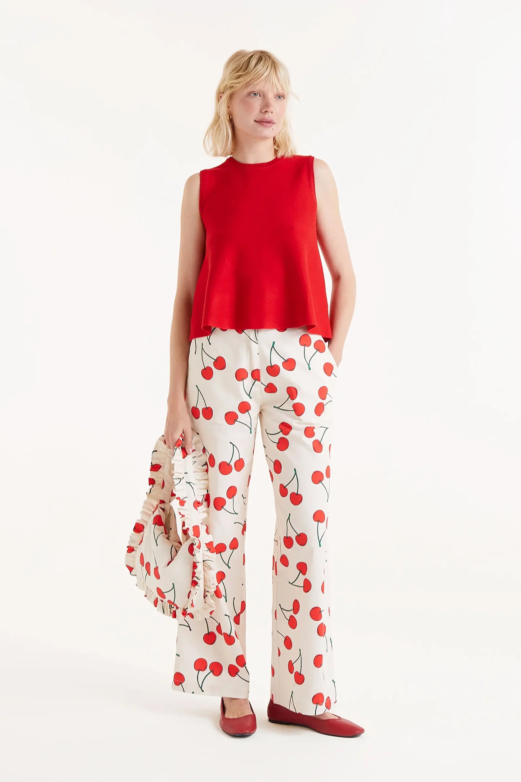 COMPAÑÍA FANTÁSTICA | HANDBAG CHERRY - WHITE