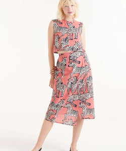COMPAÑÍA FANTÁSTICA | ZEBRA MIDI SKIRT - PINK