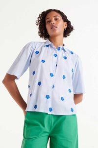COMPAÑÍA FANTÁSTICA | PATCHED BLOUSE - BLUE
