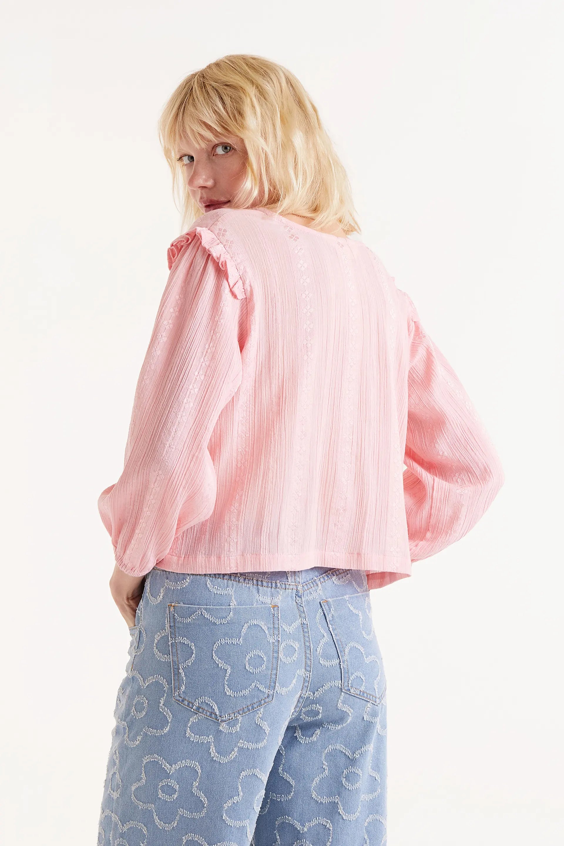 COMPAÑÍA FANTÁSTICA | DENIM FLOWER JEANS - BLUE