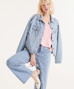 COMPAÑÍA FANTÁSTICA | DENIM FLOWER JEANS - BLUE