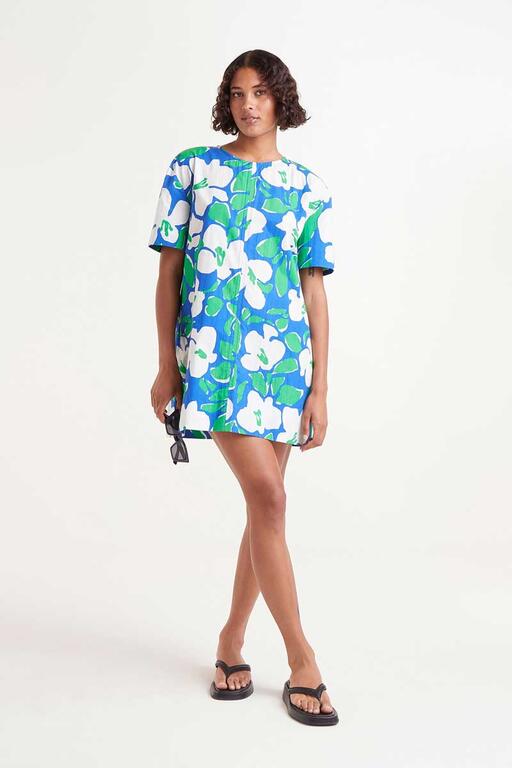 COMPAÑÍA FANTÁSTICA | WHITE GRAPE SHORT DRESS - GREEN