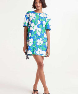 COMPAÑÍA FANTÁSTICA | WHITE GRAPE SHORT DRESS - GREEN