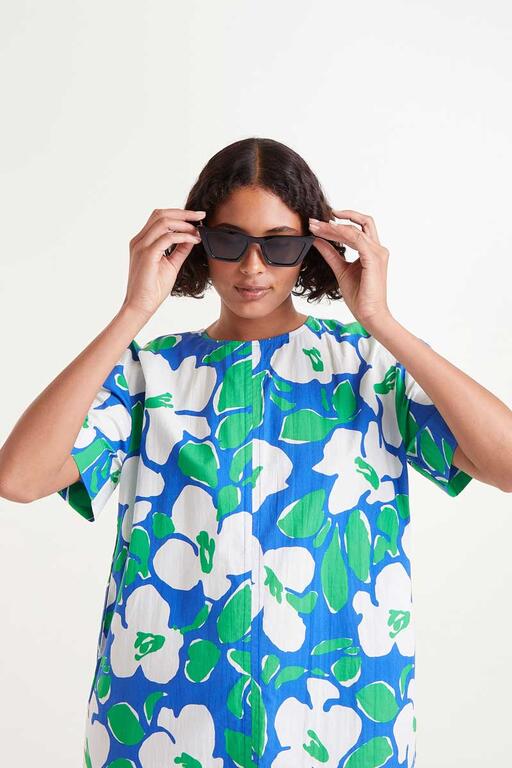 COMPAÑÍA FANTÁSTICA | WHITE GRAPE SHORT DRESS - GREEN
