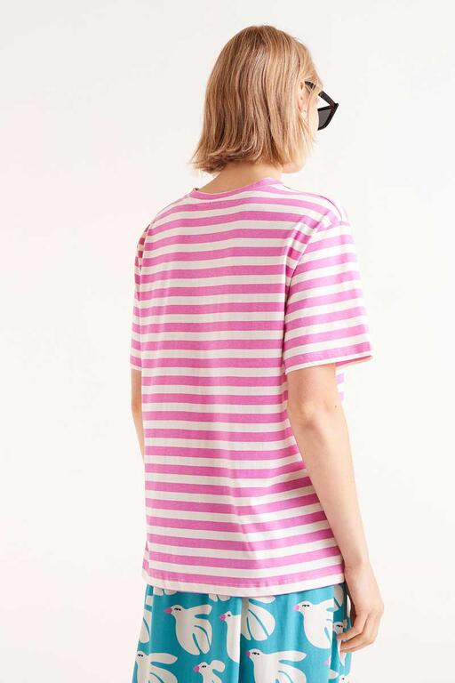 COMPAÑÍA FANTÁSTICA | STRIPED TEE - PINK & WHITE