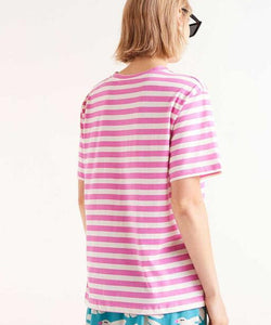 COMPAÑÍA FANTÁSTICA | STRIPED TEE - PINK & WHITE
