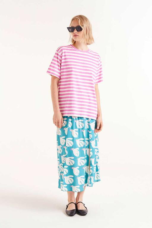 COMPAÑÍA FANTÁSTICA | STRIPED TEE - PINK & WHITE