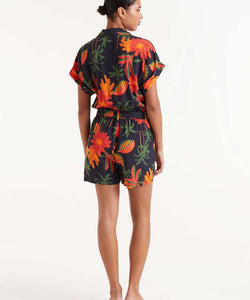 COMPAÑÍA FANTÁSTICA | FAMARA FLORAL PLAYSUIT - ORANGE