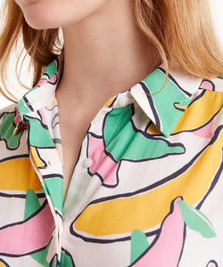 COMPAÑÍA FANTÁSTICA | BANANA ILLUSTRATION SS BLOUSE - WHITE