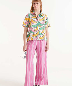 COMPAÑÍA FANTÁSTICA | BANANA ILLUSTRATION SS BLOUSE - WHITE