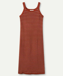 COMPAÑÍA FANTÁSTICA | KNITTED STRIPED MAXI DRESS - BROWN