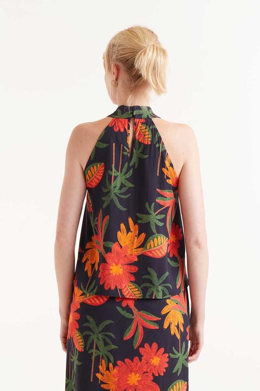 COMPAÑÍA FANTÁSTICA | FAMARA FLORAL TOP - ORANGE